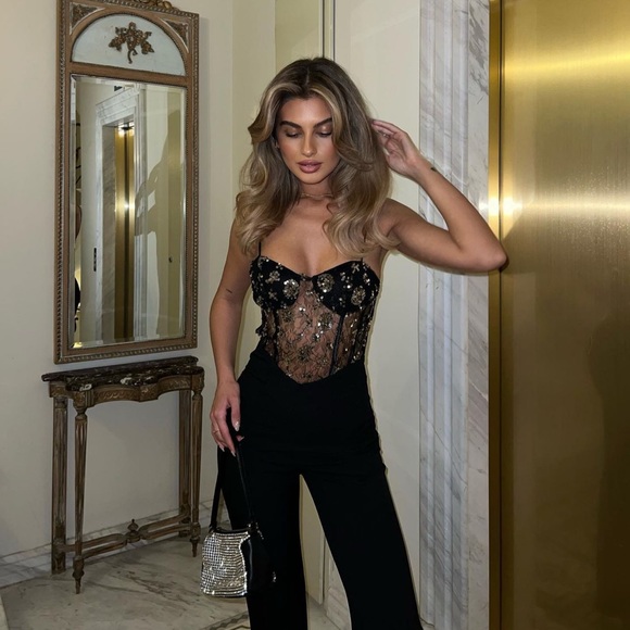 ZARA SEQUIN JUMPSUIT - Picture 5 of 11